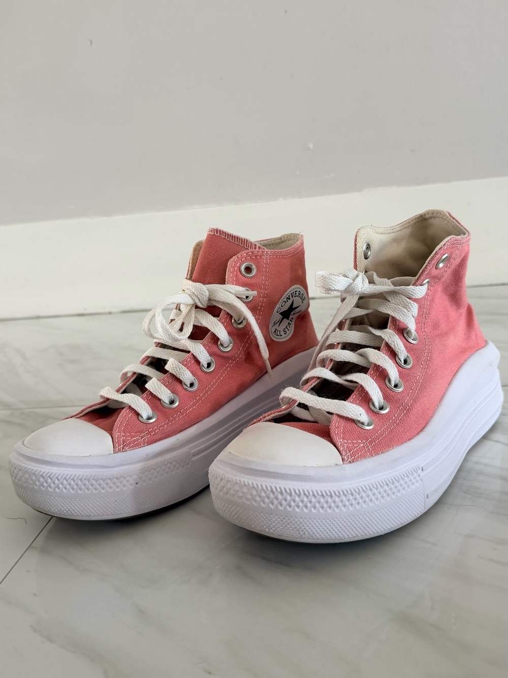 Converse Pink High-Top Platform Chuck Taylor Sneakers